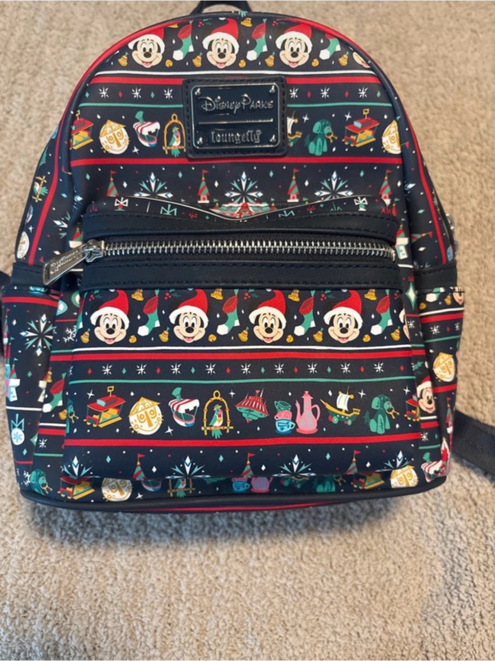 Super cute Christmas Edition Disney Loungefly backpack